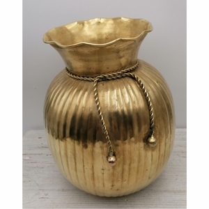Handcrafted Textured Metal Sphere <b>Vase</b> <b>Gold</b> & Charcoal Finish Minimalist Luxury Decorative Flower Container Metal Flower <b>vase</b> - Product Image 6