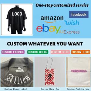 Camiseta con Estampado de Logotipo Personalizado en el Cuello, 100% Algodón, Grueso, 320 g/m², Estilo Holgado, Cuello de 2 Pulgadas, Modelo 2026 - Product Image 6