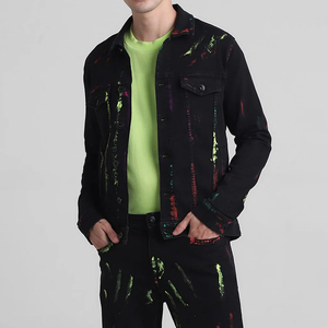 Meilleure vente sur mesure ensemble short décontracté 2 pièces en jean pour hommes motif uni imprimé texturé vêtements quotidiens écologiques du Pakistan - Product Image 6