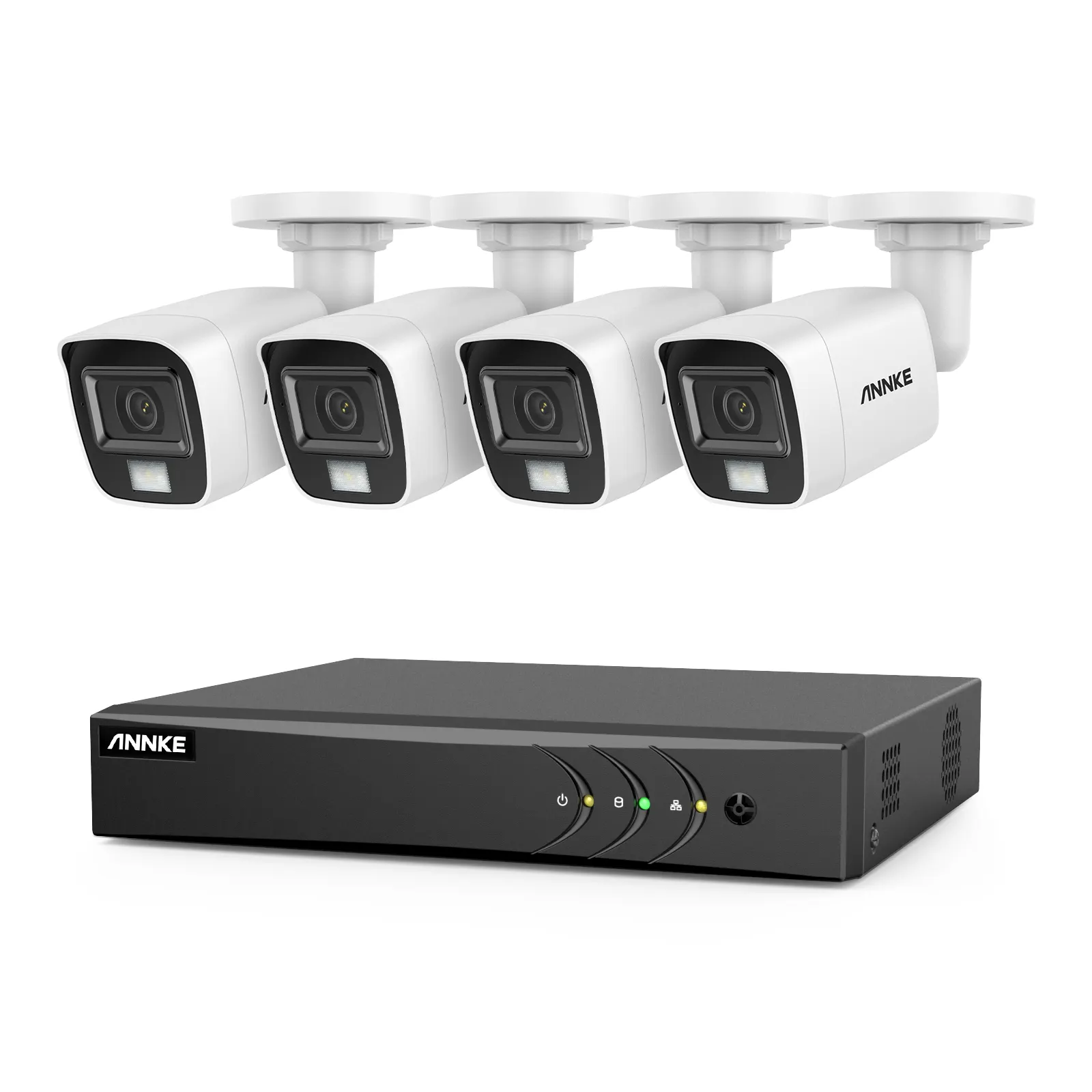 स्मार्ट डुअल-लाइट 2MP 5 इन 1 DVR सर्विलांस कैमरा सिस्टम 2024 के साथ ANNKE 8CH 5MP HD TVI बुलेट सिक्योरिटी कैमरा