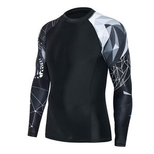 La mejor calidad Custom No-Gi Rash Guard para adultos Impreso MMA con mangas largas Transpirable y Anti-UV para entrenamiento - Product Image 4