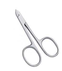 Pinzas para cutículas de acero niquelado de corte extrafino Tijeras de longitud completa para manicura y cuidado de uñas Forma de tijera - Product Image 1