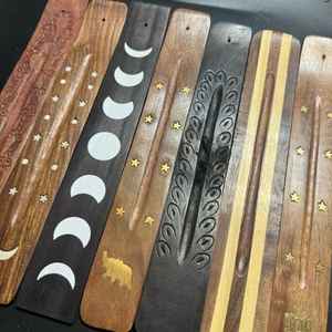 Eco Friendly Durable Wooden Indian <b>Incense</b> <b>Stick</b> <b>Holder</b> Burner | Handcrafted Agarbatti Stand with Ash Catcher for Temple Use - Product Image 2