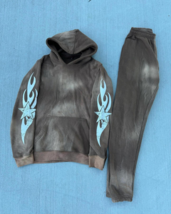 Ensemble de survêtement décontracté pour homme de haute qualité, personnalisable, avec pantalon à capuche uni, tendance, 100% coton, séchage rapide - Product Image 5