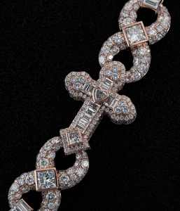 925 Sterling <b>Silver</b> Moissanite Studded Large Cuban Link Hip Hop Style Fully Iced Customizable Oval Twisted Necklaces <b>Fine</b> <b>Chains</b> - Product Image 2