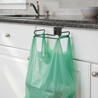 Support mural en fil métallique pour sacs poubelles, sur mesure pour armoire de cuisine, à suspendre sur la porte du placard