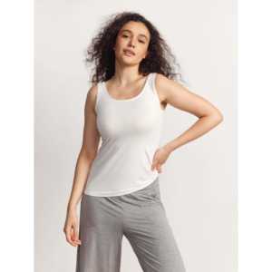 เสื้อกล้ามถักลายริบจากใยไผ่สำหรับผู้หญิง เสื้อผ้าลำลอง เสื้อชุดนอนเทนเซลโมดอล เสื้อใส่พักผ่อน ขายส่ง - Product Image 2