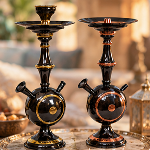 Chicha Farida de luxe en laiton, finition laquée, modèle Boury Oxide, faite à la main, pour fumer - Product Image 2