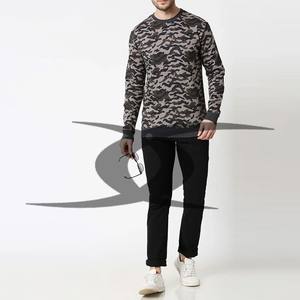 Sweat-shirt camouflage brodé de haute qualité pour hommes Logo personnalisé unisexe 100% coton Sublimation col rond sweat thermique - Product Image 5