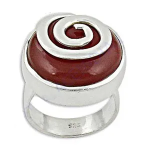 Art Palace <b>925</b> <b>Silver</b> Coral Cocktail <b>Ring</b> with Bezel Setting Classic Flower Design Unisex Everyday Wear Statement Jewelry Gift - Product Image 1
