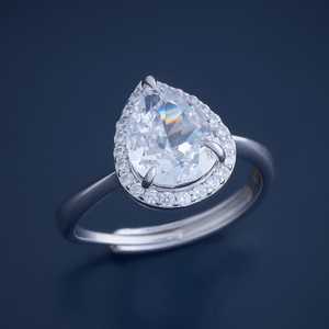 92.5 <b>Silver</b> Finger <b>Ring</b> Trendy Rose Gold and Gold Plated Rhodium <b>Set</b> Inlay Gemstone Jewelry for Engagement 176649 - Product Image 1