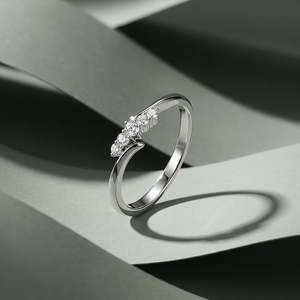 แหวนแต่งงานผู้หญิง Jeulia Custom Bypass ทำจากทอง 10K 14K 18K หรือแพลตตินัม - Product Image 4