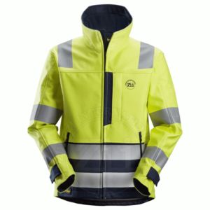 Chaqueta Softshell transpirable impermeable para exteriores para hombre/mujer, calentador de dos tonos con características de seguridad reflectantes, Softshell elástico - Product Image 1