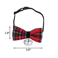 Bandana pour chien en coton tartan rouge de Noël - Accessoire de costume pour animaux de compagnie écologique, classique, réutilisable, lavable, ensemble cadeau pour toutes les saisons