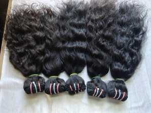 Extensions de cheveux humains vierges indiennes de qualité supérieure 100% Remy, douces et brillantes, sans perte, vague lâche, vague profonde, trame plate double - Product Image 6