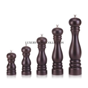 Juego de molinillo de sal y pimienta de metal de nueva apariencia fresca con líneas elegantes y construcción duradera para uso diario - Product Image 4