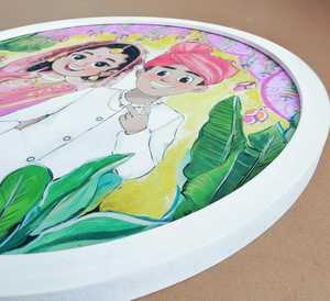 Plaque de nom de personnage personnalisée peinte à la main |   Plaque de porte personnalisée avec nom de maison artisanal, cadre complet, personnage personnalisé, art - Product Image 5