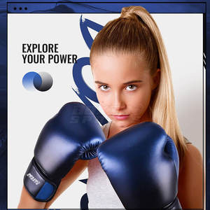 Guantes de boxeo de entrenamiento profesional de cuero PU de alta calidad con soporte de muñeca y diseño transpirable para artes marciales - Product Image 5