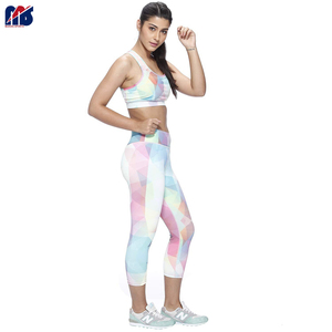 Ropa Deportiva de un Color para mujer, mallas de entrenamiento de cintura alta, juego de Yoga, precio barato - Product Image 2