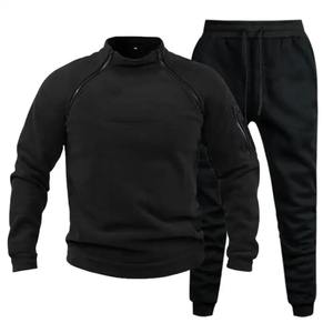 Traje Deportivo Unisex de Color Sólido, Táctico, para Exteriores, Invierno, Ecológico, de Secado Rápido, Chaqueta de Forro Polar con Capucha y Pantalones - Product Image 4