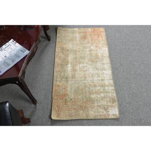 พรมขน2x3.8ft สีน้ำตาลเบจสีน้ำตาลคลาสสิกแผ่นยางรองกันลื่นดีไซน์ตุรกีสำหรับห้องนั่งเล่นหรือข้างเตียง-สำหรับวัยรุ่น - Product Image 1