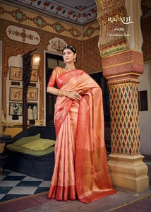 Dernier modèle FABZONE Avyuktha, sari de haute qualité en soie tissée, imprimé numériquement, en georgette, fantaisie, Inde et Pakistan - Product Image 4