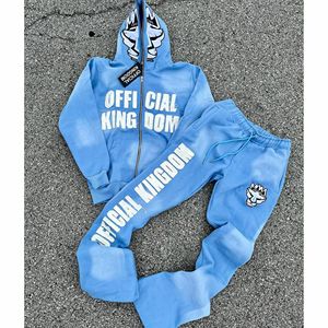 Ensemble survêtement homme avec logo brodé personnalisé, ensemble deux pièces, veste, sweat-shirts à capuche, pantalons, sweat-shirt à capuche surdimensionné, jogging, costumes - Product Image 1