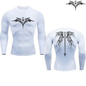 Camisa transpirable de verano de calidad superior 2025 logotipo impreso personalizado Rash Guard nueva ropa de jogging elegante para hombres - Product Image 4