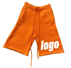Oem Custom Logo Manufacture High Quality Plus Size Men's Mohair Shorts Summer Custom <b>Wool</b> Plain Oversize Women Short Fuzzy <b>Pants</b> - Product Image 3