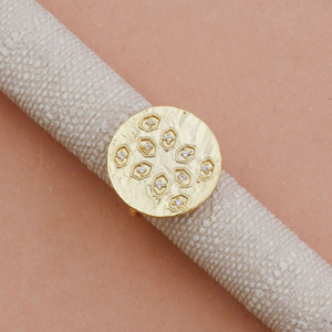 แหวนเพชร CZ ปรับได้ลายดอกไม้ธรรมดาทันสมัยทันสมัยแหวนแฟชั่นลายกุหลาบชุบทองสวยงาม - Product Image 3