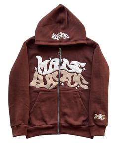 Nueva moda 100% poliéster Full Zip Hoodie para hombres venta al por mayor invierno otoño XS tamaño sólido con patrón de impresión y capucha - Product Image 1