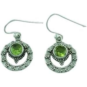 Boucles d'oreilles pour femmes péridot naturel pierres précieuses unisexe boucles d'oreilles mariage fiançailles bijoux faits à la main 925 boucle d'oreille en argent Sterling - Product Image 1