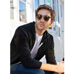 Hooded Shirts Long Sleeve Workout Sport Hoodie Casual Running Zipper Hoodies Gym Workout - Product Image 1