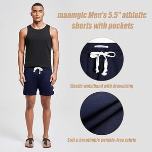Shorts de sport personnalisés avec logo, pour la course à pied, la salle de sport, l'entraînement, la remise en forme, les sports athlétiques, en polyester, pour hommes, décontractés - Product Image 2