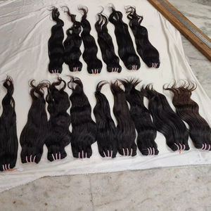 Bundle de cheveux vierges indiens bruts non traités, naturels, lisses, doux et soyeux, vente en gros de cheveux humains du temple indien - Product Image 4