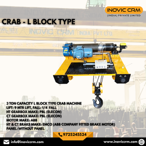 Máquina Eléctrica para Cangrejos Personalizada OEM para Grúa EOT |   Solución de Elevación Estándar IS: Máquina Elevadora Tipo Cangrejo para Uso Industrial con Caja de Engranajes Elecon - Product Image 1