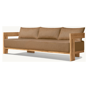 Juego de sofás de teca maciza para exteriores, muebles de jardín y patio duraderos - Product Image 2