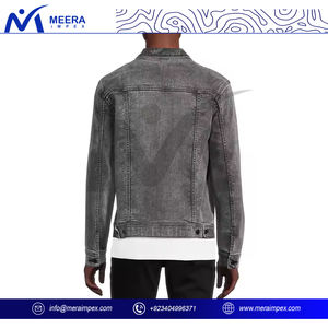 Chaqueta vaquera para hombre al por mayor con parche de logotipo, chaqueta vaquera de algodón lavado para equipos, uniforme de calle, marca de empresa - Product Image 4