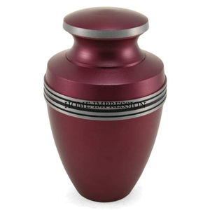 Urne de crémation de couleur rouge Style adulte américain Standard fournitures funéraires en métal massif mémorial souvenir cendres urnes fabricant - Product Image 1