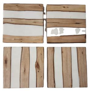 Design de luxe carré en résine bois, table de Designer, tasse à thé, tapis, prix de gros, article artisanal, vaisselle, sous-verre - Product Image 3