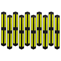 Set 10 Bahan Komposit Reflektif Kuning Panjang 80cm 6 Paku Plastik Pelindung Tiang Sudut Tempat Parkir Peralatan Parkir