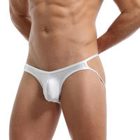Slips string transparents sexy pour hommes, légers, respirants, tricotés, 100% coton, maille confortable, extensible, taille classique