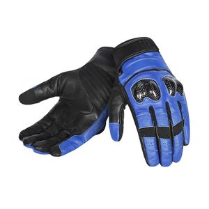 Gants d'équitation d'hiver chauds noirs et bleus pour hommes Gants anti-chocs durables en polaire douce pour sports de plein air - Product Image 1