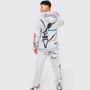 Fabricant pakistanais dernier style impression graphique survêtement poids lourd personnalisé couleur et taille sérigraphie survêtement - Product Image 2