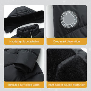 Veste d'hiver classique avec logo personnalisé impression broderie thermique extérieur isolé manteau OEM ODM usine fabricant approvisionnement - Product Image 5