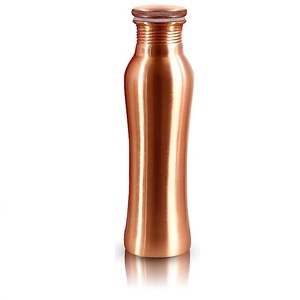 Bouteille d'eau émaillée blanche fabriquée en cuivre pour la maison Avantages essentiels de l'Ayurveda Accessoires de cuisine Bouteille thermos - Product Image 6