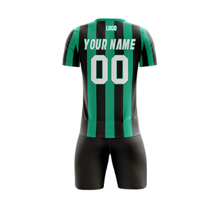 Venta caliente Diseño libre Uniforme de fútbol para hombres Trajes deportivos en línea Jersey de fútbol negro Uniforme Jersey de fútbol - Product Image 3
