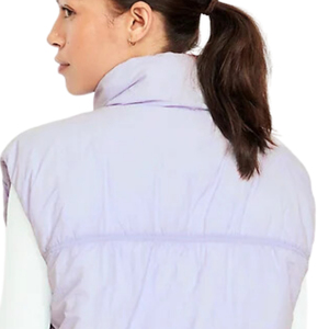 Chaleco acolchado moderno para mujer, abrigo ligero aislado cálido con relleno de algodón para un aspecto elegante, tela de lona - Product Image 6