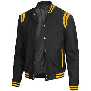 New <b>Summer</b> <b>Men</b> Varsity <b>Jacket</b> Chenille Embroidery Logo Leather Sleeves Custom Baseball Letterman Varsity <b>Jacket</b> For <b>Men</b> - Product Image 2