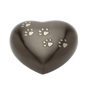 Urnes imprimées en forme de coeur pour cendres Urnes funéraires en laiton en forme de coeur uniques - Product Image 2